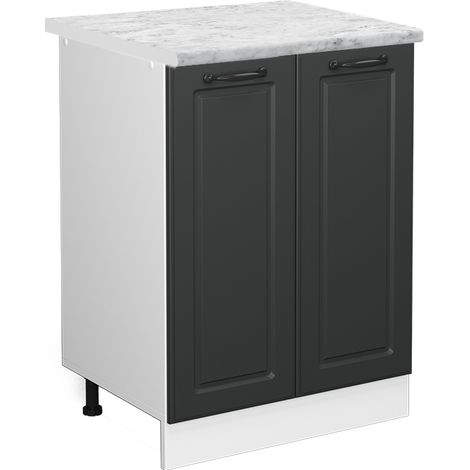 Mobiletto base cucina R-Line, Antracite casa di campagna, 60 cm , PL Marmo, Vicco (1/5)