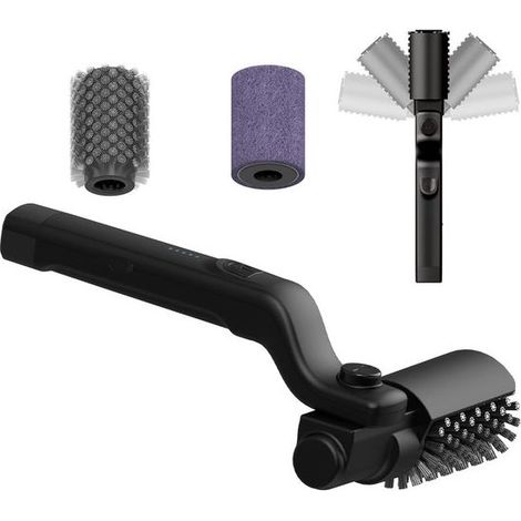 Brosse de Nettoyage Électrique Rechargeable pour Barbecue avec 2 Têtes, Brosse en Acier Inoxydable pour Gril, Jardin Extérieur et Cuisine (1/5)