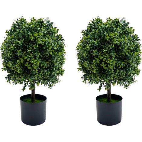 Bola de topiario artificial, juego de 2, decoración para interiores/exteriores, 50 cm (1/2)