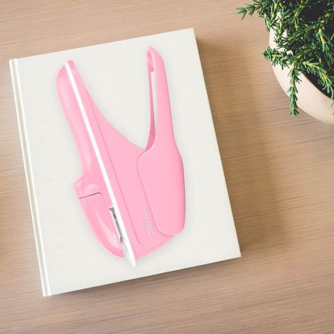 Relieuse manuelle sans agrafe pour reliure de documents et livres, outil de bureau pratique (Rose) (1/4)
