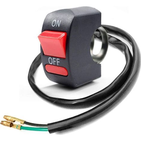 1 Pièce Moto Guidon Interrupteur On Off Bouton Poussoir Vélo Moto Tuning Partie pour U5 U7 U2 LED Phare Scooter Electrombile (1/4)