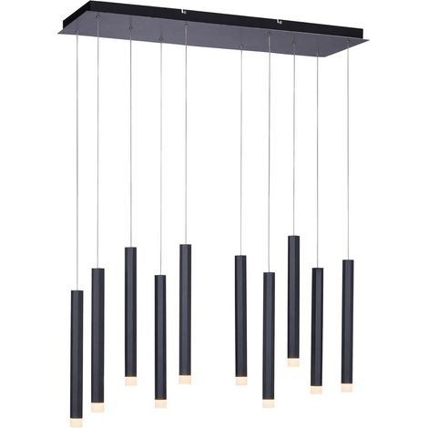 Deckenleuchte Pendelleuchte Hängelampe Esszimmerlampe LED 10-Flammig Schwarz (1/5)