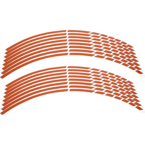 Autocollants de Roue Réfléchissants Rouges, Accessoire de Décoration pour Moto de Vélo 16-18i, 16 Pièces (rouge 04) (1/5)