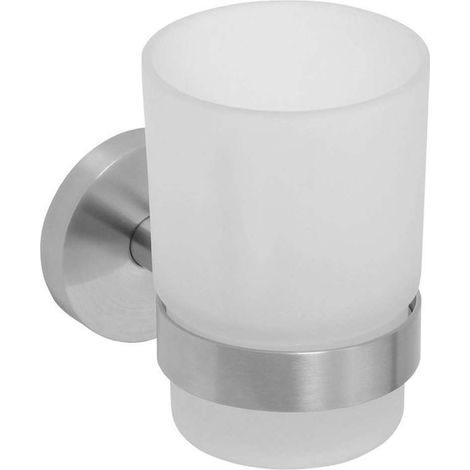 Sapho X-STEEL - Bicchiere con supporto, vetro/acciaio inox XS900 (1/4)