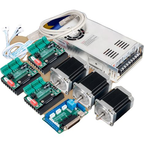 CNC-Controller-Kit, 3/4-Achsen-Konfiguration, Kompatibilität mit Schrittmotoren, 3-Achsen-Kit (1/2)