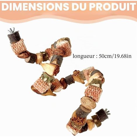 50 CM Perch Parrot Toy Parrot Perch Bird Chew Toys (1/4)