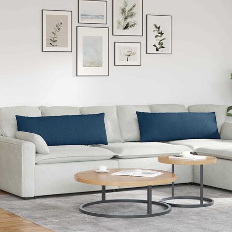 Sofakissen 2 pcs Blau 120 x 40 cm Stoff