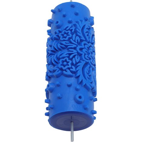 Rouleau à peinture à motifs de 12,5 cm (5 pouces), lavable et réutilisable, en caoutchouc texturé pour la décoration murale. (1/5)