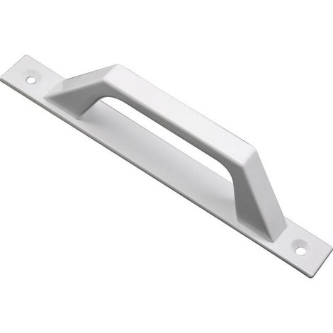 BRAVIX Poignée droite en aluminium blanc pour portes coulissantes ou amovibles - 200 x 24 x 43 mm Poignée fonctionnelle et confortable (1/4)