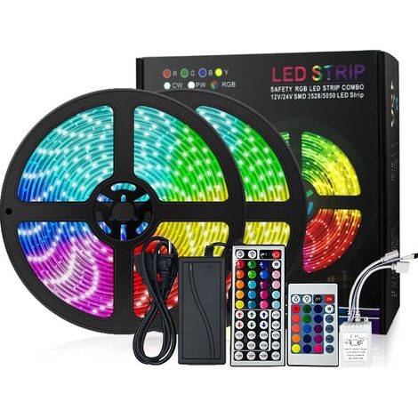 One Piece Norme Européenne LED Chambre à Coucher Bluetooth 15M LED Barre Lumineuse Décorative LED Multicolore, Barre Lumineuse LED, RGB Fairy Light Dimmable avec Télécommande, Ruban Auto-Adhésif