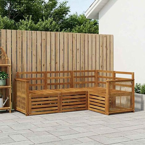 vidaXL Sofagarnituren 4 pcs Massivholz Akazie (1/5)