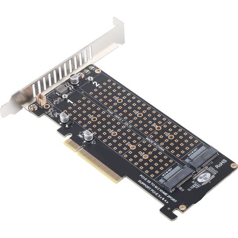 NVMe-zu-PCIe-x8-Dual-32-Gbit/s-Adapterkarte, Festplatte, Computerzubehör (1/5)