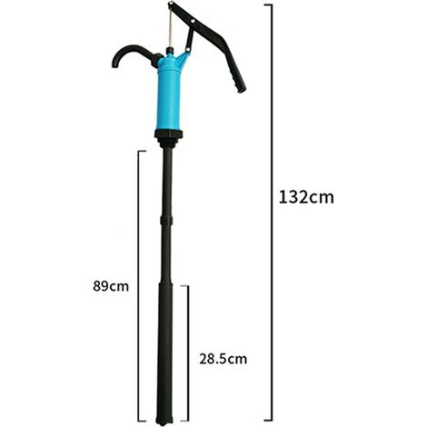 Pompe à huile manuelle bleu-noir avec tuyau d'aspiration assorti, pompe à manivelle pour l'aspiration d'eau et l'extraction d'huile, dispositif/pompe d'aspiration d'huile en plastique