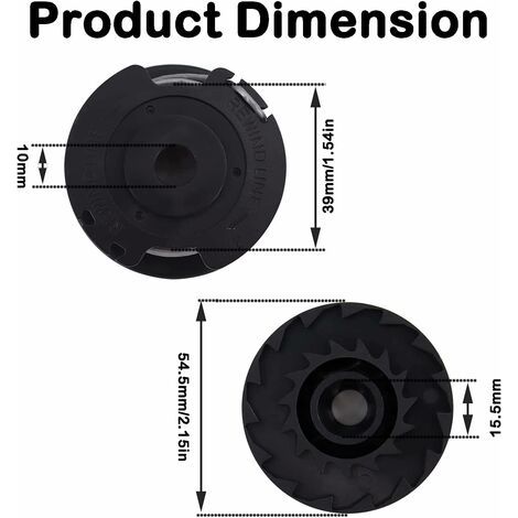 Replacement spool for string trimmer line, 4m x 1.6mm lawnmower line spool, compatible with Art 23SL and Art 26SL, 3 pieces (1/4)
