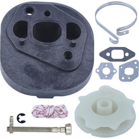 Adaptateur De Carburateur - Joints Pour Tronçonneuse - Compatible PARTENAIRE 350 Et 351 - Kit Complet 1 Adaptateur 3 Joints 1 Tendeur De Chaîne 1 Poulie 1 Corde (1/4)