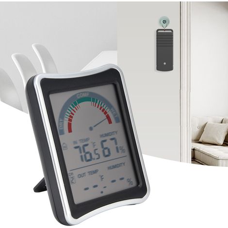 Kabelloses Innenthermometer und Hygrometer für den Einsatz in Haushalt und Lagerhalle, mit Mehrkanalempfänger und Digitalanzeige – Elektronisches Thermometer (1/5)