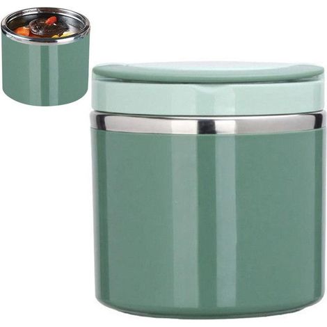 Boîte à goûter Isotherme en Acier Inoxydable 1L, Récipient Repas Portable pour Aliments Chauds (1/4)