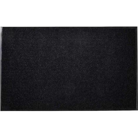 Tapis d'entrée en PVC noir, 90 x 60 cm (1/5)