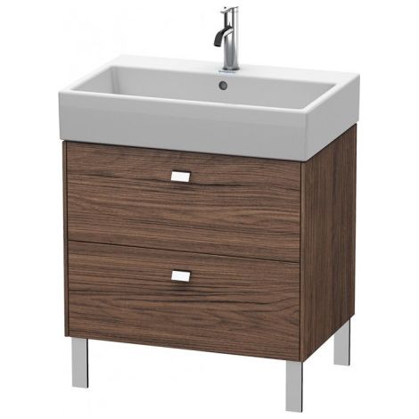 Meuble sous-vasque BRIOSO Griffe chromé 570x684x459mm noyer foncé