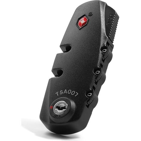 Cadenas Valise, Serrure pour Bagages, Nombre à 3 Chiffres Cadenas de Code, pour Valise de le Remplacement et la Modification, Accessoires de Avion Voyage, Noir (1/5)