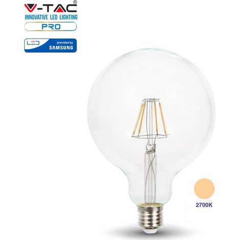 Bombilla LED filamento 6W Globo E27 G125 chip SAMSUNG (1/5)