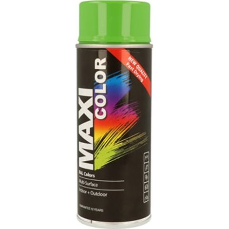 Pintura spray maxi color brillo 400 ml ral 6018 verde amaril