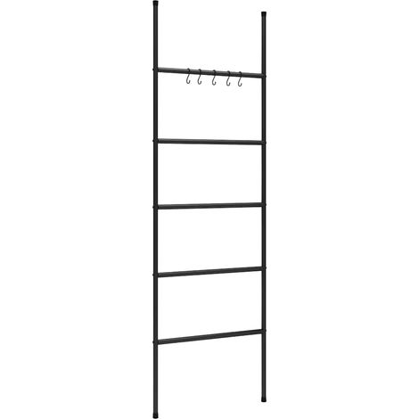 vidaXL Toallero Escalera con 5 Niveles Negro 58x175 cm Hierro (1/2)