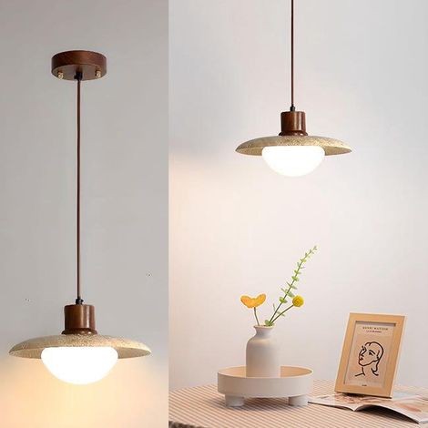 Suspensions avec ampoules, Lustres LED, Plafonnier vintage, Lustre de chevet, Plafonnier suspendu, 3 températures de couleur, Hauteur réglable (1/4)