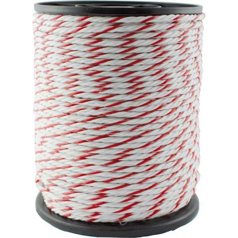 Corda per recinzioni elettriche da 6 mm in rotolo da 200m con 6 conduttori in acciaio da 0.30mm (1/2)