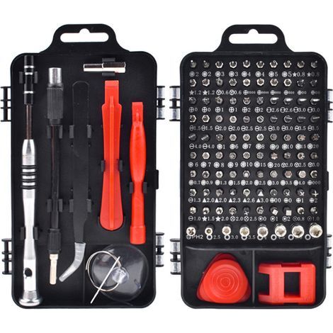 110-in-1 Handy-Reparaturset mit Drehmechanismus, multifunktionales Magnetset für Uhren und Laptops (1/5)