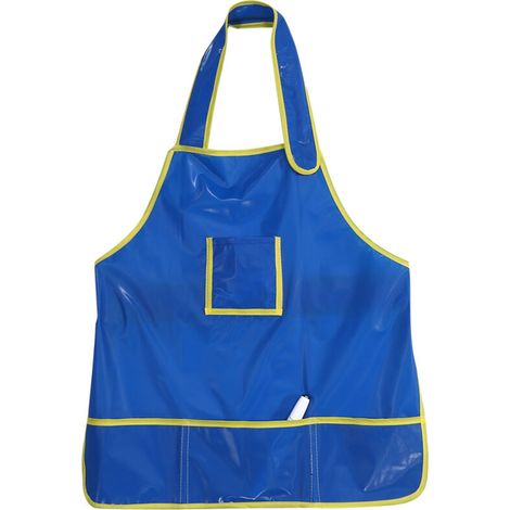 débardeur imperméable pour enfantsbricolagetablier de peinture et d'artisanat, bleu (1/5)