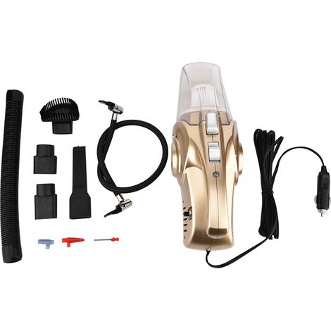Aspirateur Auto 12 V 120 W Humide Sec 4-en-1 Pompe Gonflage Lampe Témoin Pression Pneus (1/5)