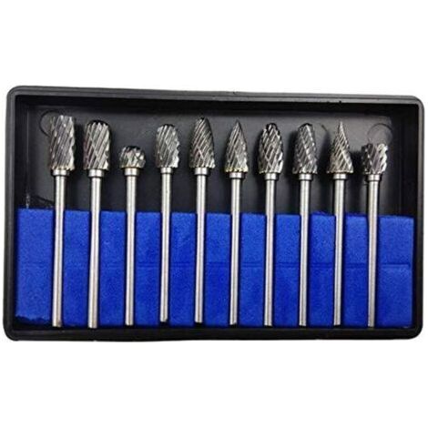 10PCS 3mm6mm Rotary Cutter Carbide Rotary Burr Tools for Woodworking Engraving, Drilling (1/5)