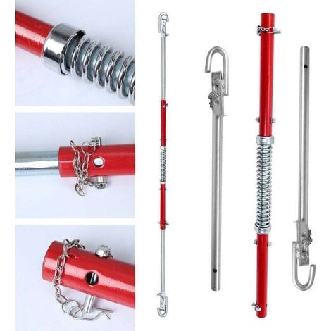 Barra de remolque de seguridad, XU, para automoción, con 3 abrazaderas de resorte, 1,8 m, 2000 kg, producto de calidad superior, duradero y fiable, materiales seleccionados, conforme a las normas-Crez