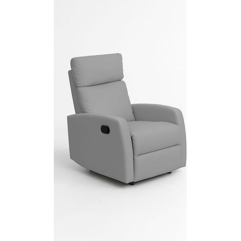Sofás y Sillones - Sillón Relax Reclinable Trimax Polipiel - Gris oscuro