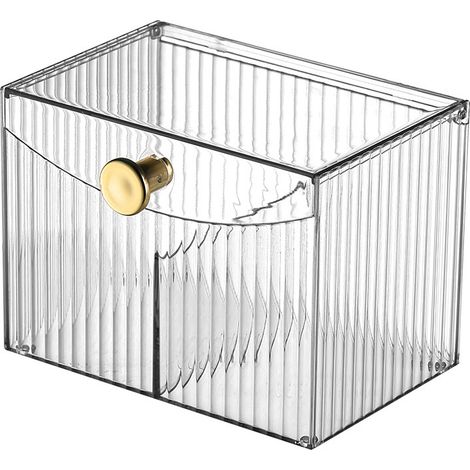 Aufbewahrungsbox mit Deckel, ideal zur Organisation von Badezimmer und Haushalt, zur Aufbewahrung auf dem Schminktisch usw.