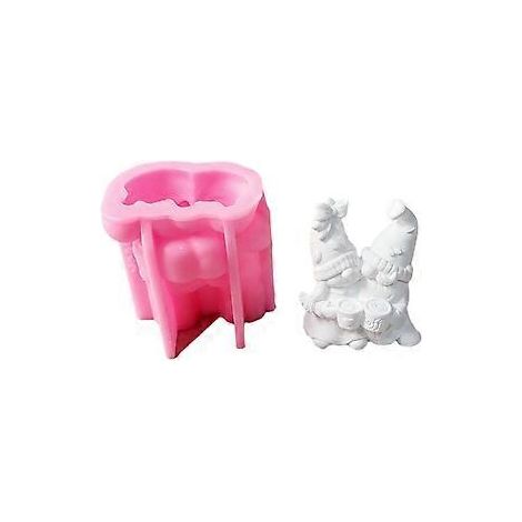 Zwergenförmige Gips-Kerzenform, Silikonform für Valentinstags-Tischdekoration, handgefertigte Bastelmaterialien
