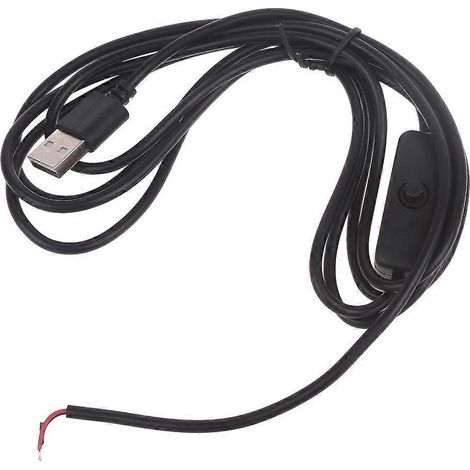 Câble d'alimentation USB 5V pour ruban LED avec interrupteur marche/arrêt intégré. (1/5)