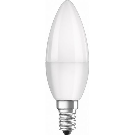 LED-Glühbirne mit matter Flamme, E14, 4,9W, warmweiß. 3er-Set.