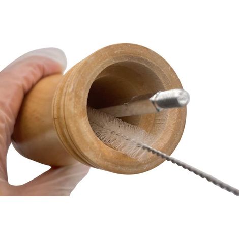 Set di 2 macina sale e pepe - macinatura - macina sale manuale - macina pepe - macina sale - legno - 17 x 5 cm - ricaricabile - regolabile - per sale, pepe e spezie (1/5)