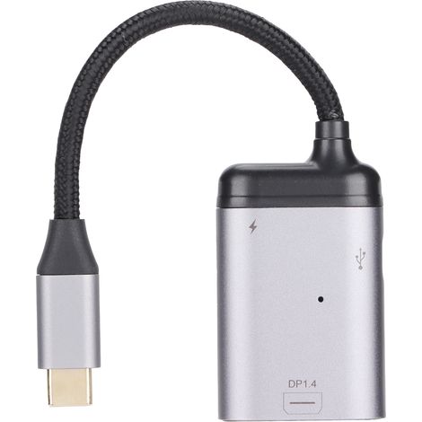 Adaptateur USB-C vers Mini DisplayPort JORINDO, convertisseur USB-C vers DP avec port d'alimentation et port de données Type C (1/5)