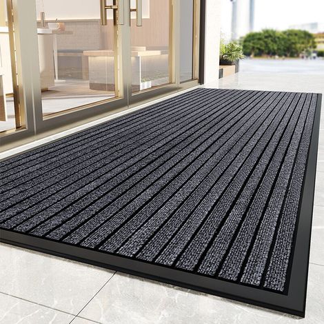 Color G Non-Slip Outdoor Doormat 45x75cm, Outdoor Dustproof Entrance Mat, Waterproof Door Mat for Entrance, Bedroom, Balcony, Garden (Grey) Blue 24"X 36" (1/5)