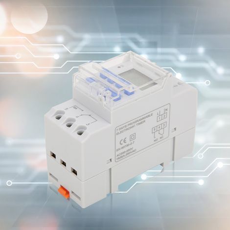 TM919A-2 200-250V AC 16A LCD 7 Tage programmierbarer digitaler Zeitschalter (1/5)
