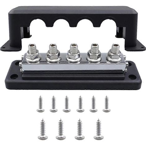 M10 24V 600A Stromverteilerblock für LKW, Boot, PKW, Schwarz (1/5)