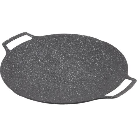 Koreanische BBQ-Platte, antihaftbeschichtete runde Bratpfanne für Gasherde im Freien, 30 cm (1/5)
