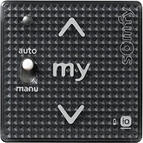 Somfy – 1811015 – Commande murale tactile – Compatible avec motorisation de portail – Technologie Io – Couleur black shine
