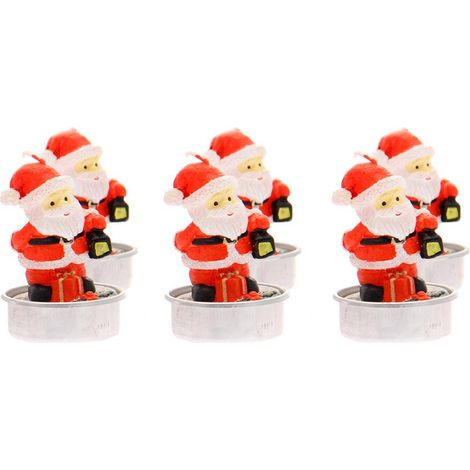 Teelichter Weihnachtsmänner, 6er-Set (1/3)