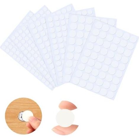 580 Pièces Cache Vis Blanc, 12mm/15mm/21mm PVC Cache Trou Meuble Cache Vis Adhesif Cache Trou Mur Autocollants pour Trous de Vis pour Armoires Murales Bureaux Réparations de Meubles (1/5)