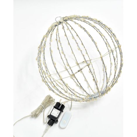 Guirlande Sphérique De Noël - 3 Pièces - 30 cm - 120 Led Chaudes - Étanche Ip44 - 8 Modes - Fonction Minuterie Et Mémoire - Pour Extérieur Jardin Terrasse (1/5)