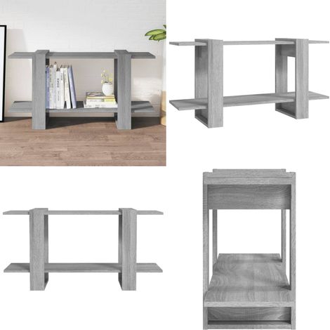 Libreria Grigio Marrone 100x30x51 cm in Legno Multistrato - Libreria grigio sonoma - Libreria multifunzione